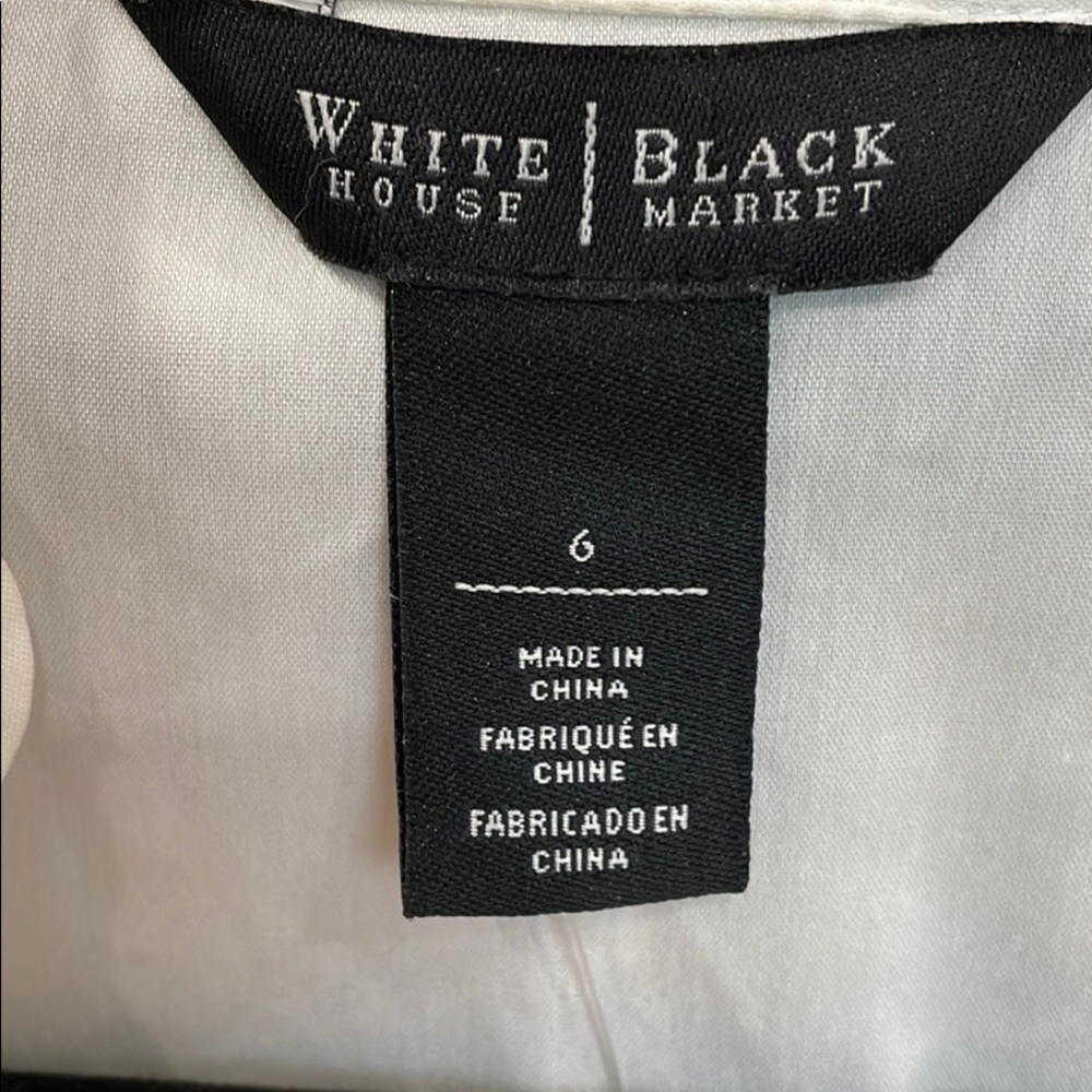 NWT WHBM Sleeveless Glam Poplin with Frill Top - Picture 4 of 8